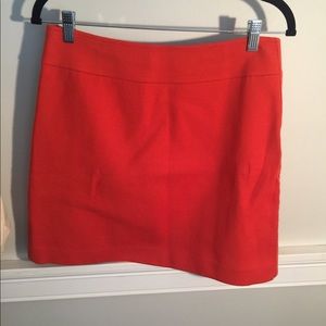 Ann Taylor Orange Full-Zip Skirt